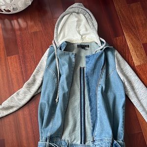 TINSEL DENIM HOODIE